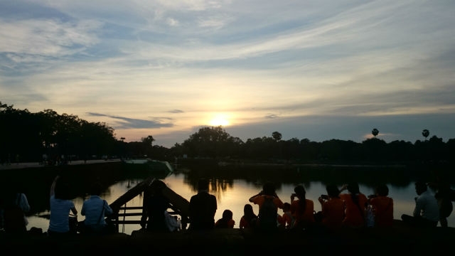 Angkor Vatの夕日