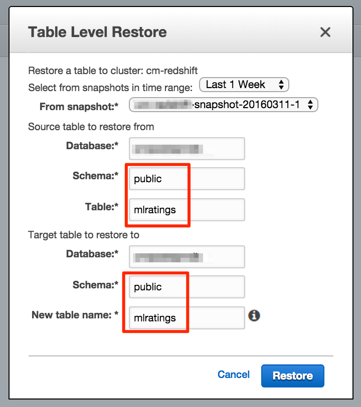 Amazon Redshift 【新機能】スナップショットからのリストアがテーブル単位で可能になりました。 DevelopersIO