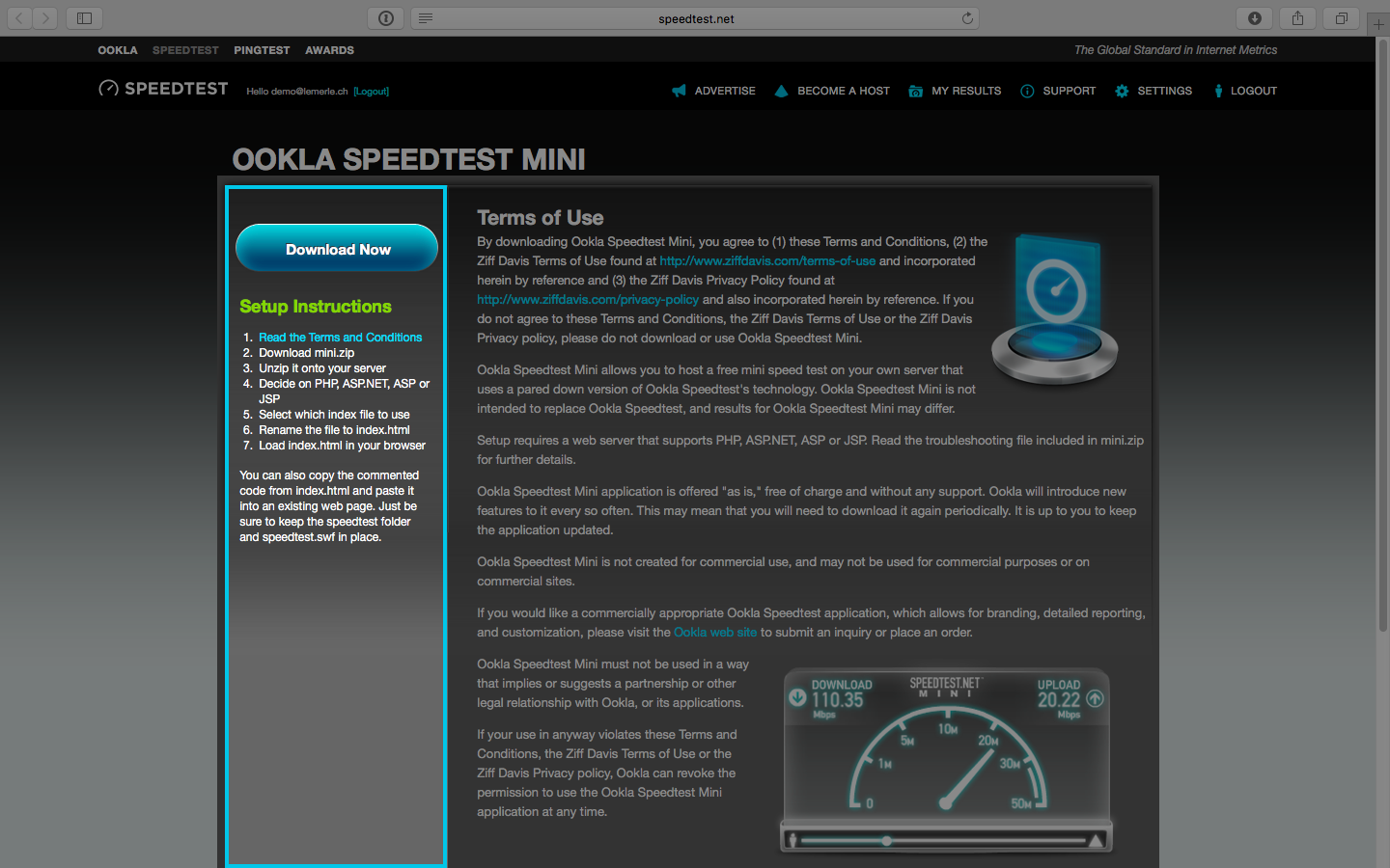 Ookla Speedtest Mini と AWS Elastic Beanstalk で自前のスピードテストを用意する