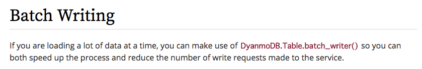 Lambda(python3.6)を使って大量のデータをDynamoDBに追加するときはbatch_writerが便利 | DevelopersIO