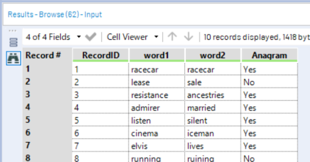 Challenge 59 Is It An Anagram アナグラムの判別 Alteryx Weekly Challenge Developersio