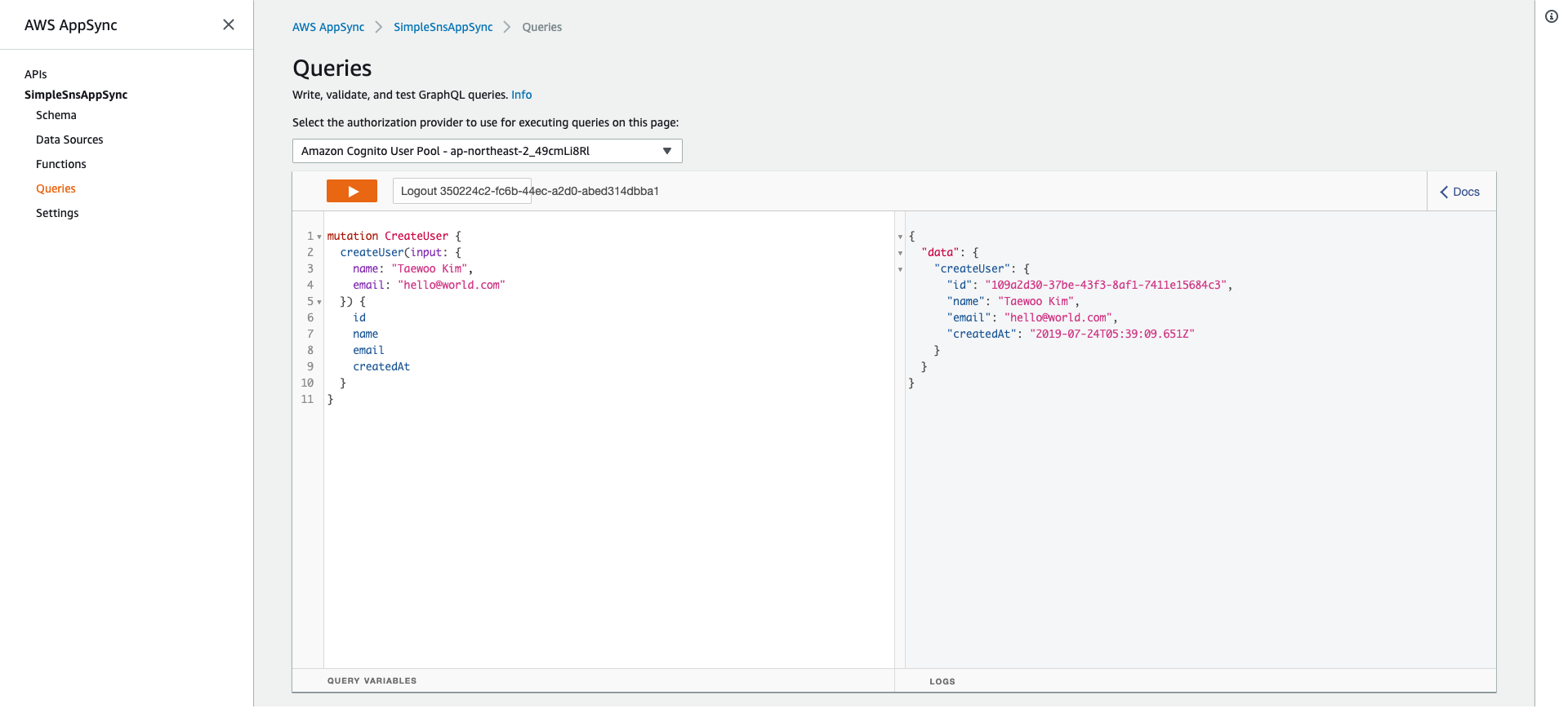 appsync-query-page
