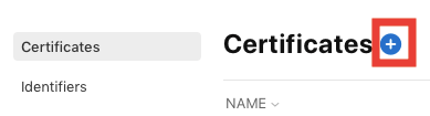 Certificatesの追加