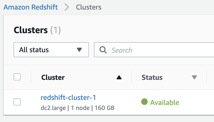 redshift-cluster-available