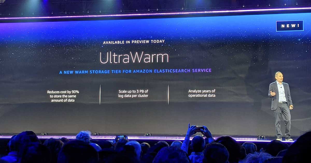 UltraWarm for Amazon Elasticsearch Serviceのストレージ要求と料金の計算 reinvent