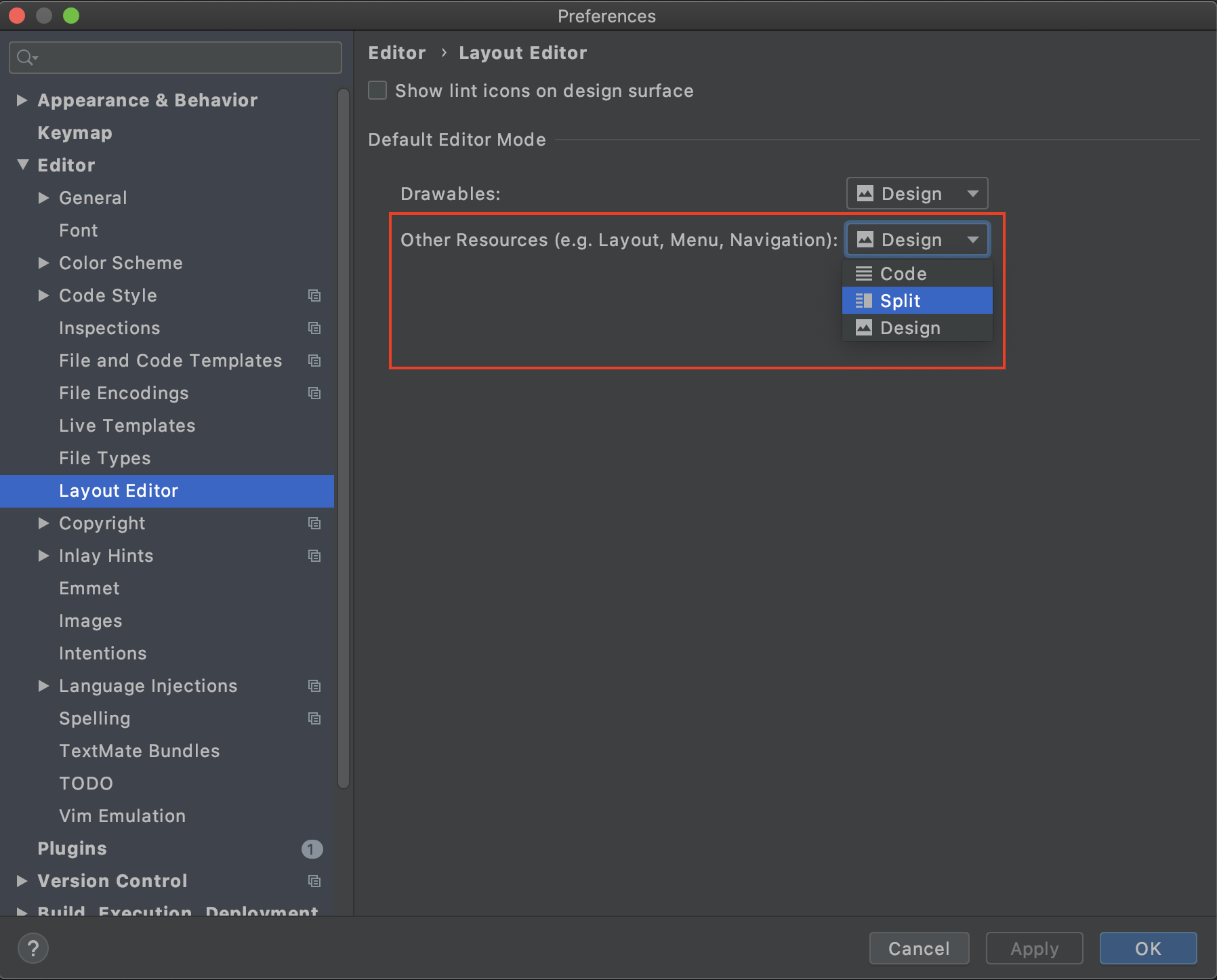 Android Studio のLayout Editorのデフォルトのモードを好みの設定に変更する | DevelopersIO