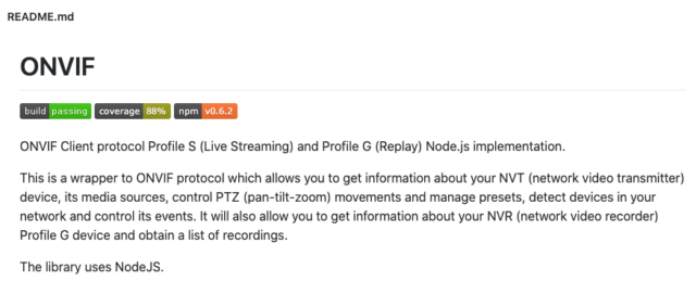 onvif nodejs