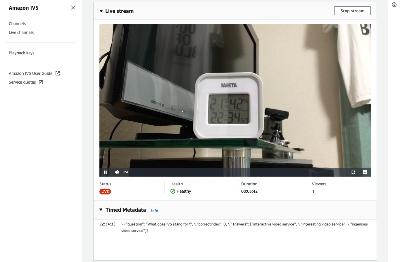 Amazon IVS Timed Metadata DevelopersIO