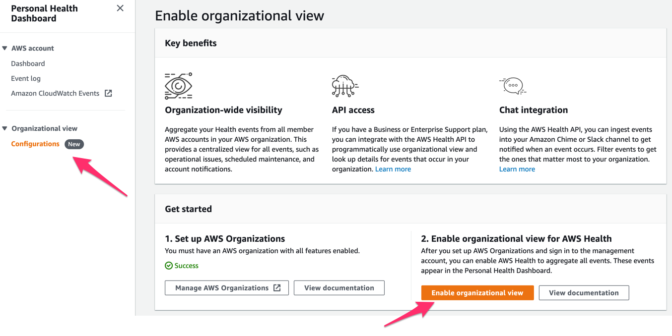 [アップデート] AWS Personal Health Dashboard が Organizations と連携、組織ビューが見られるよう