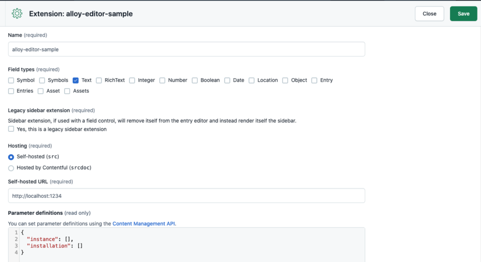 contentful screenshot