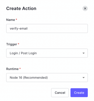 Auth0のActionsを作成する