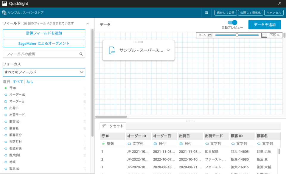Amazon QuickSightでデータセットをCSV→DB接続に切り替える DevelopersIO