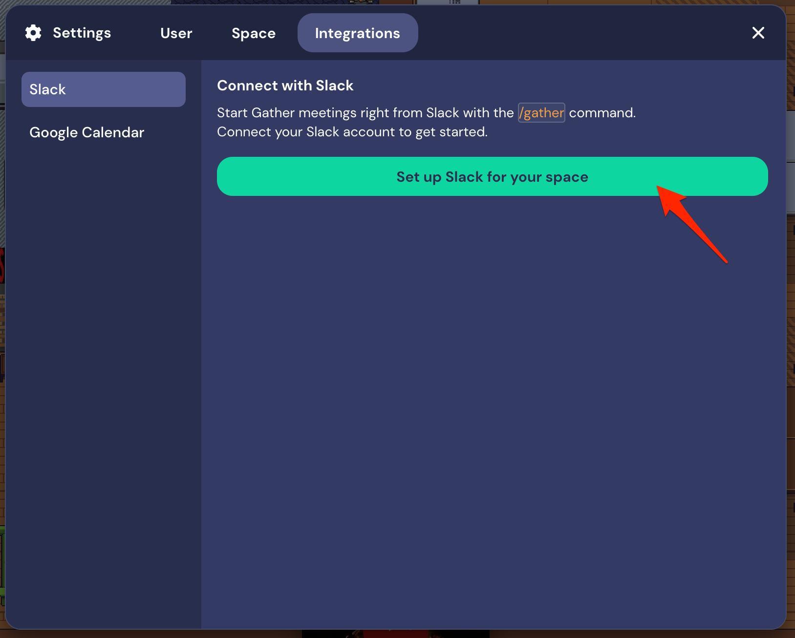 Gather Slack App連携を行う事でSlack上からGather.Townへのスムーズなアクセスが出来るようになりました