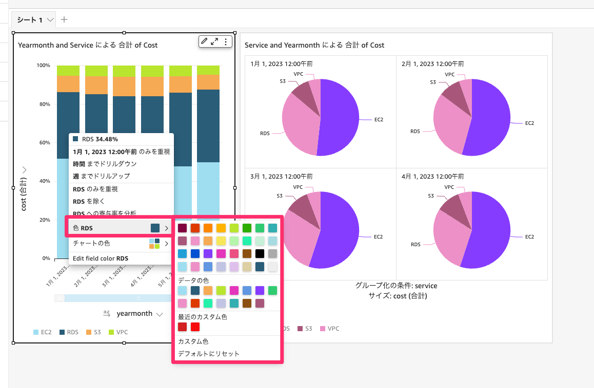 [アップデート] Amazon QuickSight で分析内のカラーフィールドに共通のカスタム色を設定可能になりました | DevelopersIO